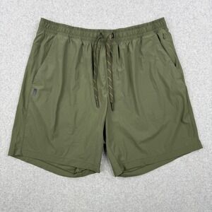 Rhone Shorts Men Large Green Mako Performance Active Gym Training 7" Inseam